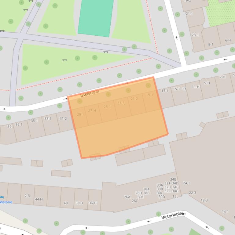 Kaart van postcodegebied 1078CA.