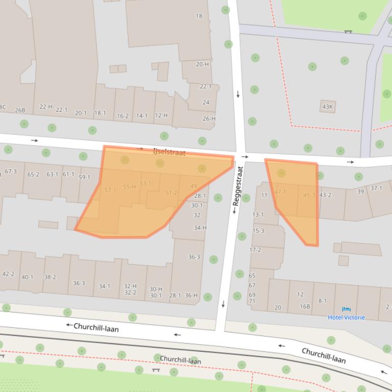 Kaart van postcodegebied 1078CC.
