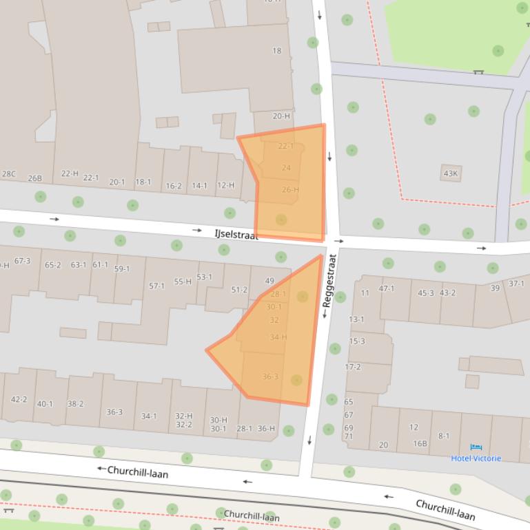 Kaart van postcodegebied 1078DA.