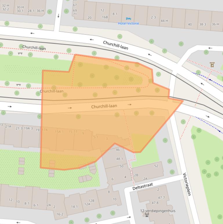 Kaart van postcodegebied 1078DB.