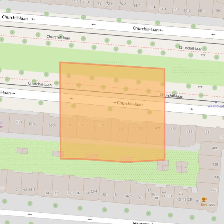 Kaart van postcodegebied 1078DG.