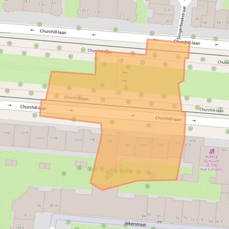 Kaart van postcodegebied 1078DK.