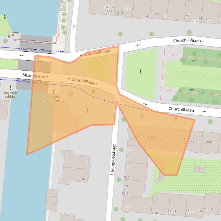 Kaart van postcodegebied 1078ED.