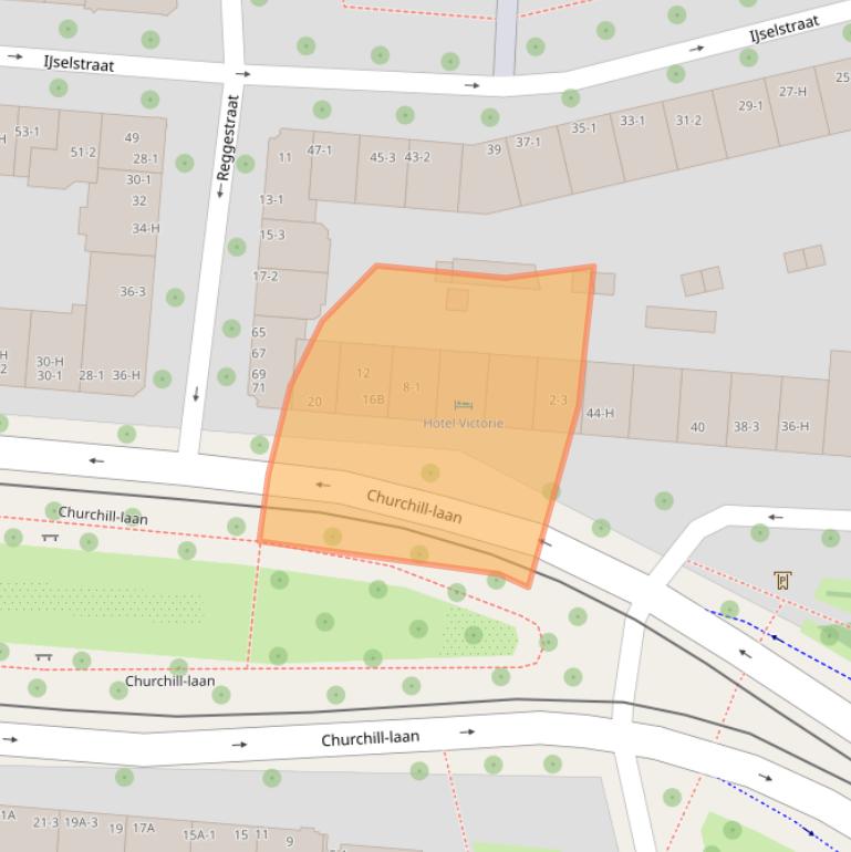 Kaart van postcodegebied 1078EE.