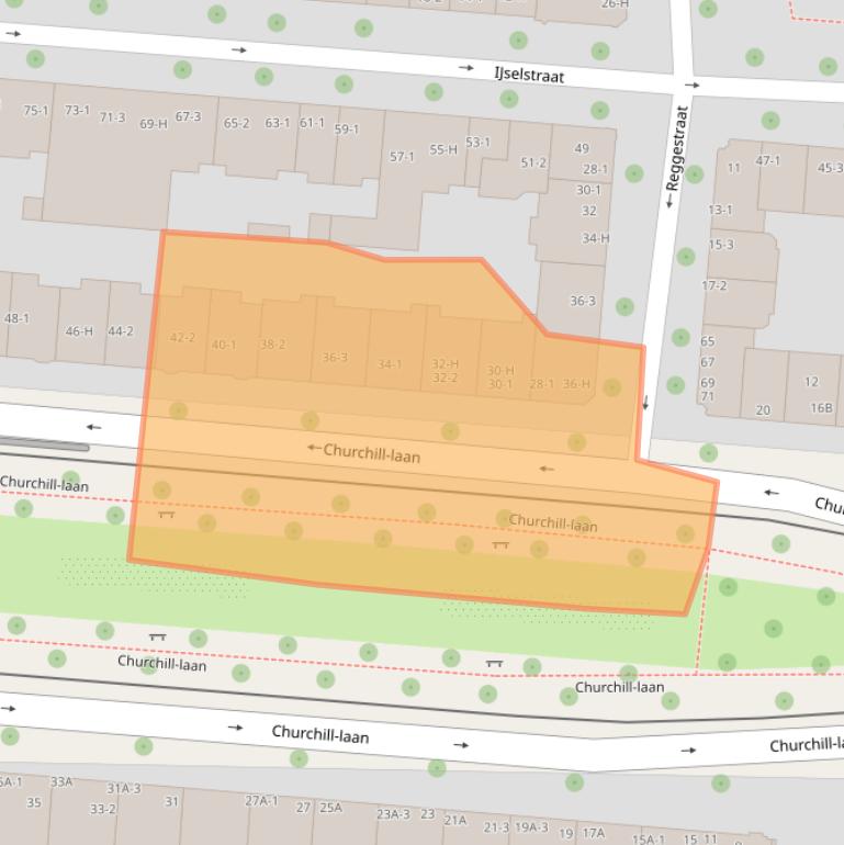 Kaart van postcodegebied 1078EG.