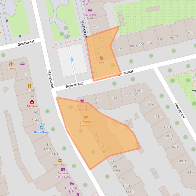 Kaart van postcodegebied 1078HG.
