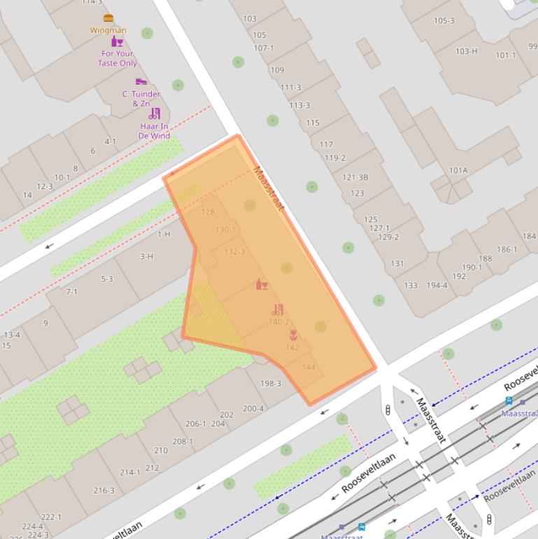 Kaart van postcodegebied 1078HP.