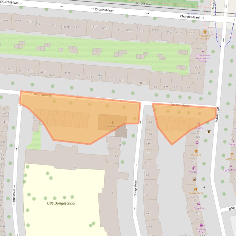 Kaart van postcodegebied 1078HR.