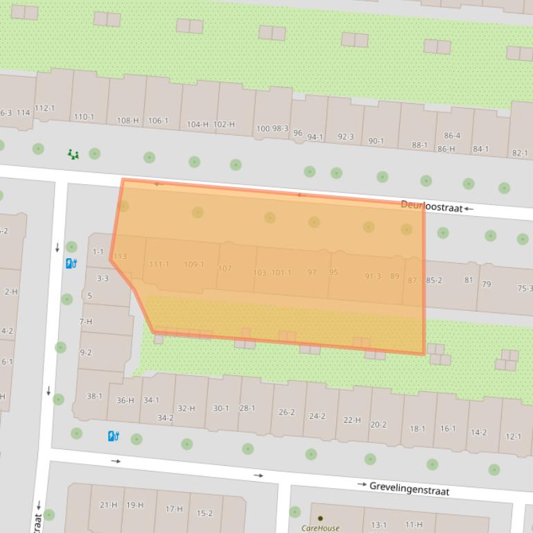 Kaart van postcodegebied 1078HW.