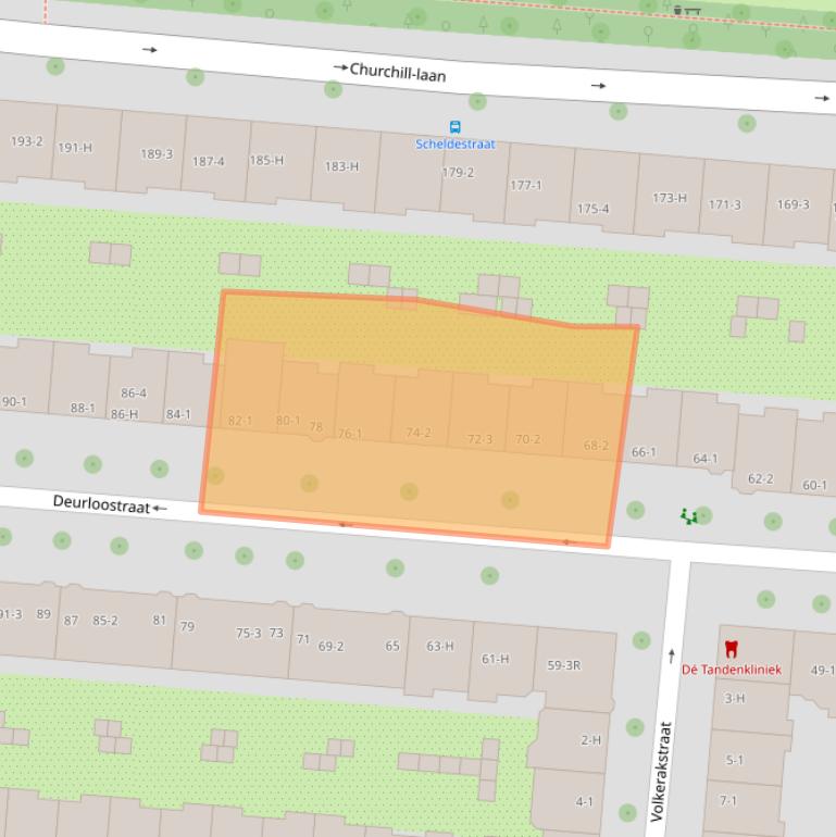 Kaart van postcodegebied 1078JG.