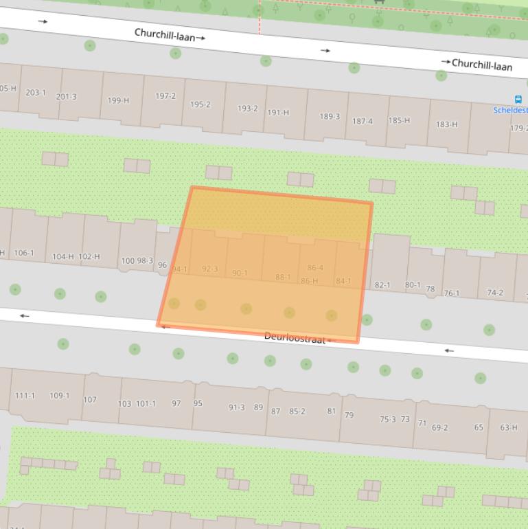 Kaart van postcodegebied 1078JH.