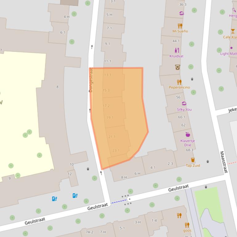 Kaart van postcodegebied 1078JV.