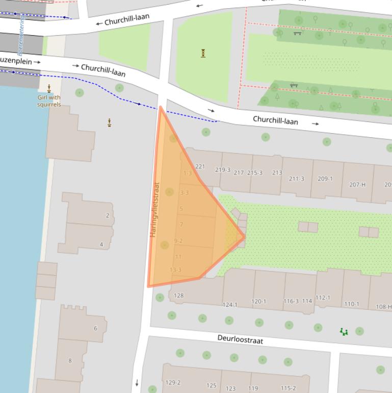 Kaart van postcodegebied 1078JX.