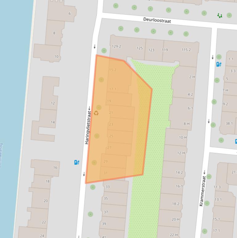 Kaart van postcodegebied 1078JZ.