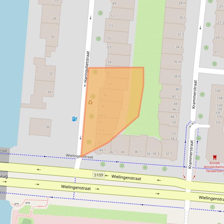 Kaart van postcodegebied 1078KB.