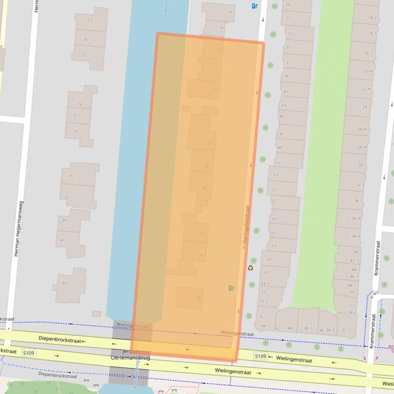 Kaart van postcodegebied 1078KD.