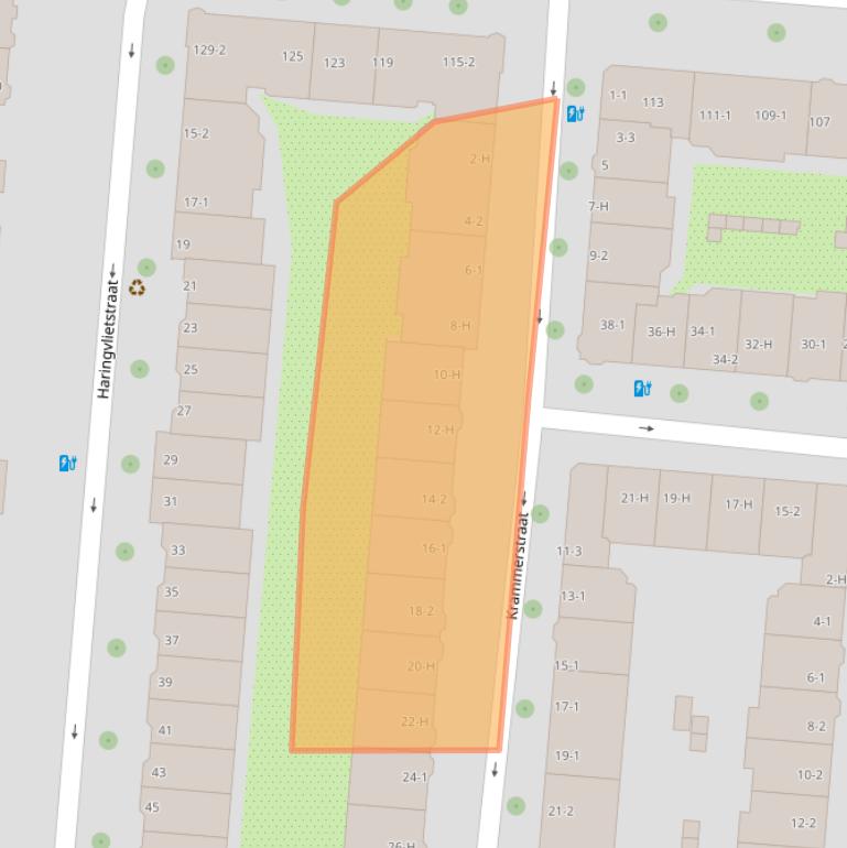 Kaart van postcodegebied 1078KH.