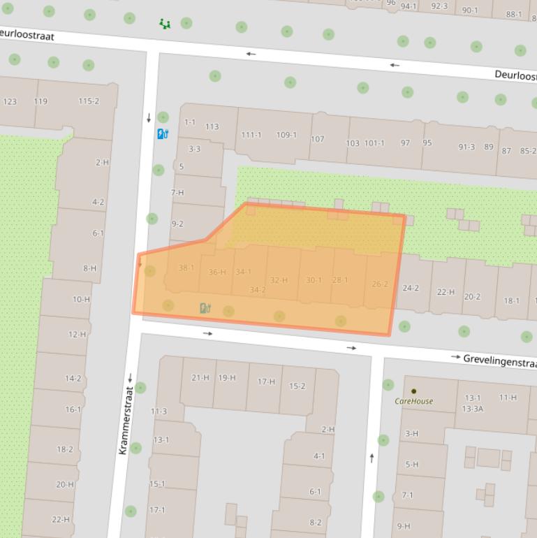 Kaart van postcodegebied 1078KR.