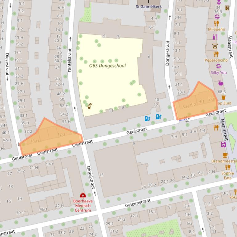 Kaart van postcodegebied 1078KZ.