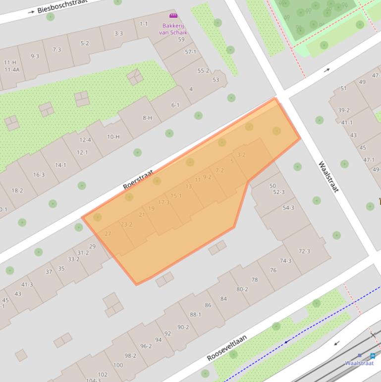 Kaart van postcodegebied 1078LH.