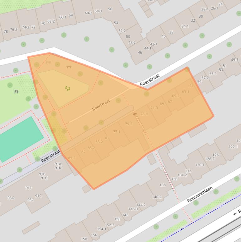 Kaart van postcodegebied 1078LK.