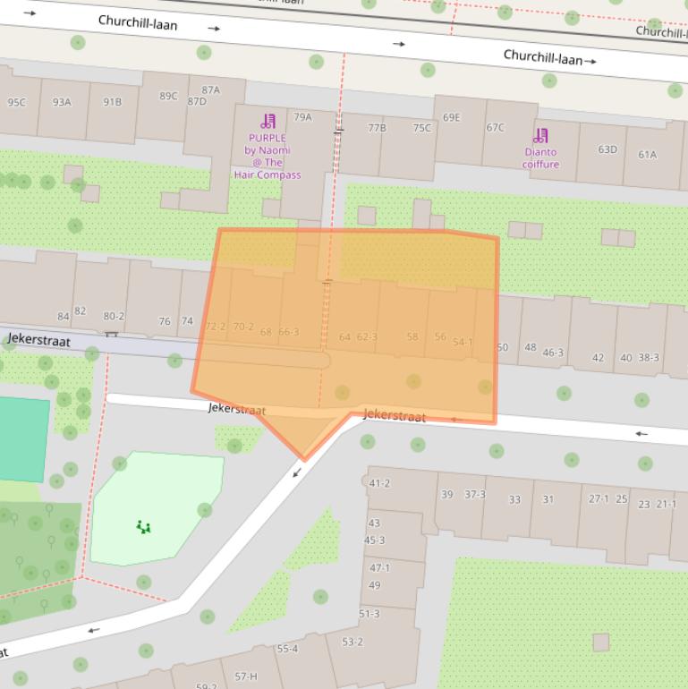 Kaart van postcodegebied 1078ME.