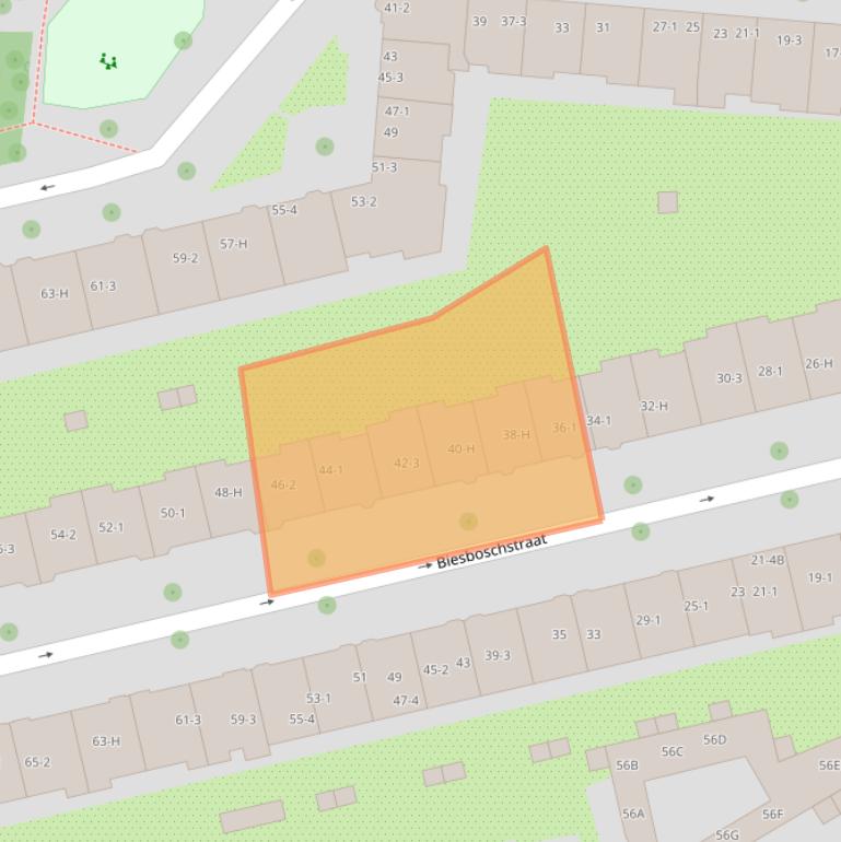 Kaart van postcodegebied 1078MV.