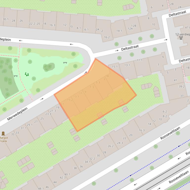 Kaart van postcodegebied 1078NA.