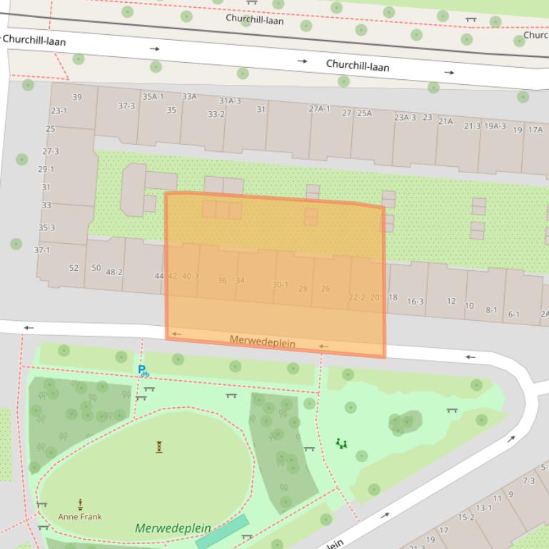 Kaart van postcodegebied 1078NE.