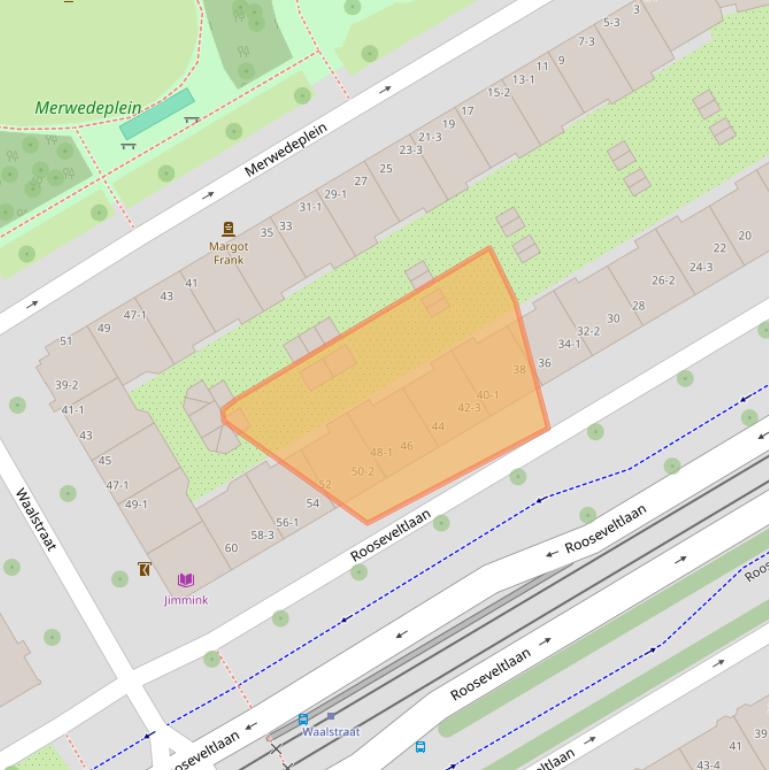 Kaart van postcodegebied 1078NK.