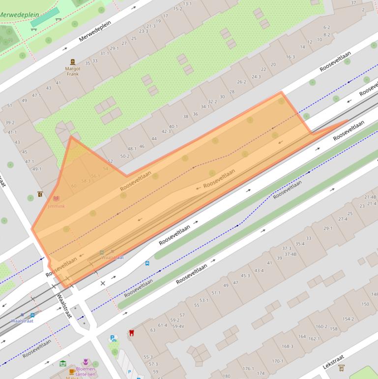 Kaart van postcodegebied 1078NL.