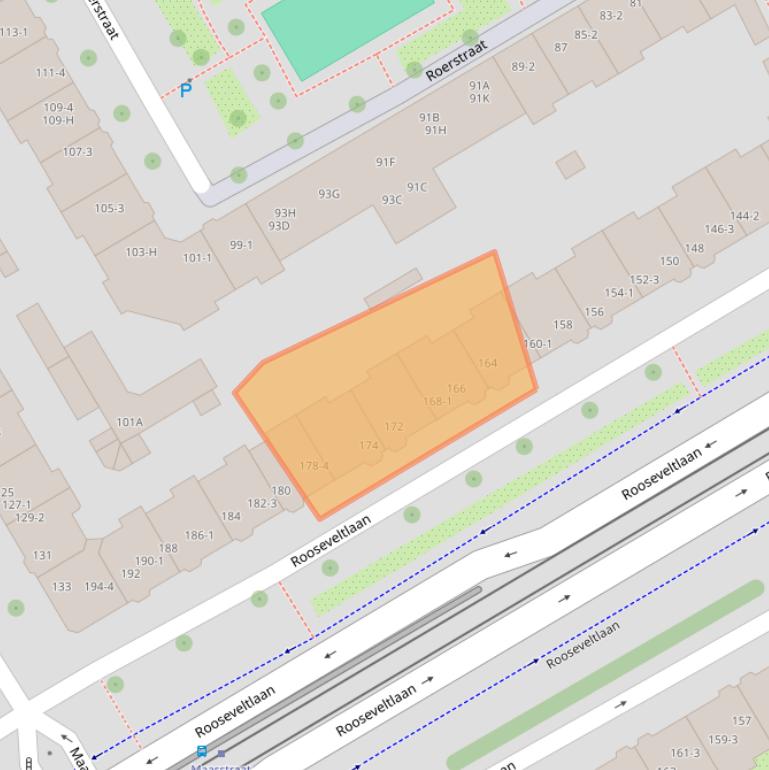 Kaart van postcodegebied 1078NT.