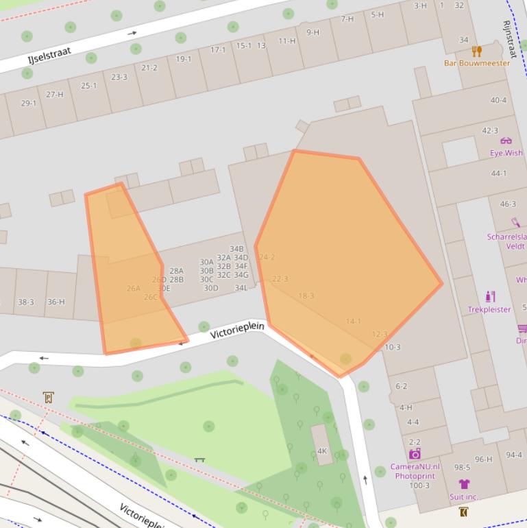 Kaart van postcodegebied 1078PE.