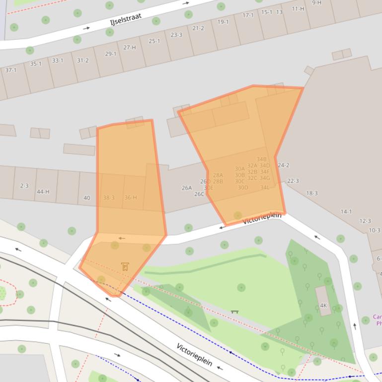 Kaart van postcodegebied 1078PG.