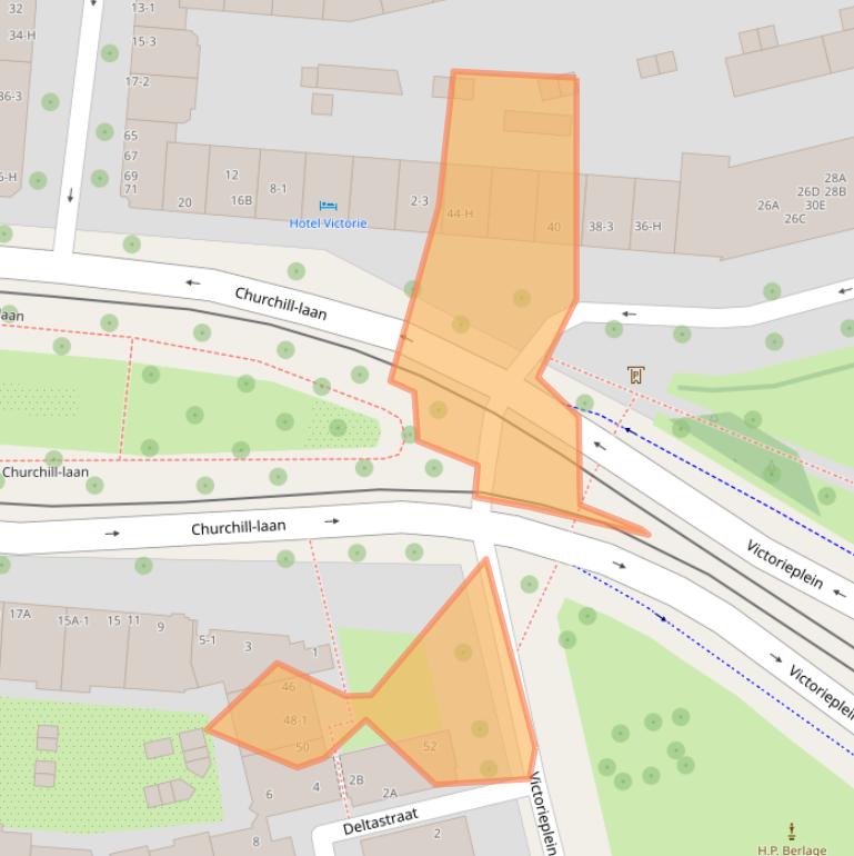 Kaart van postcodegebied 1078PH.