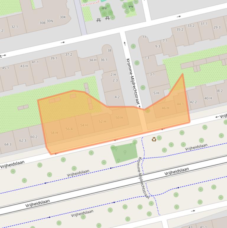 Kaart van postcodegebied 1078PM.