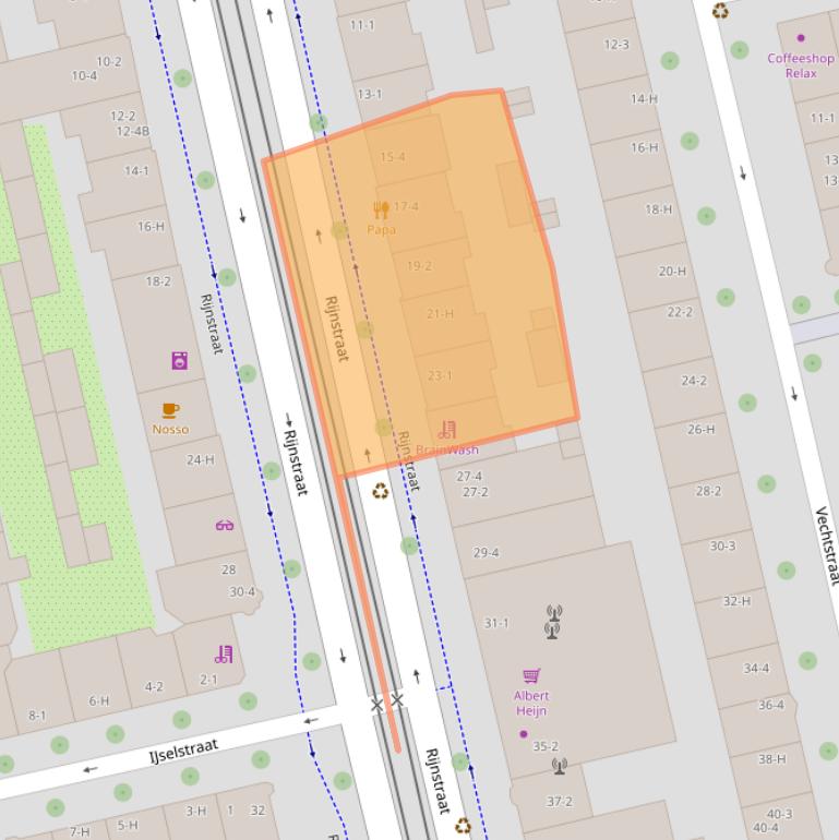Kaart van postcodegebied 1078PV.