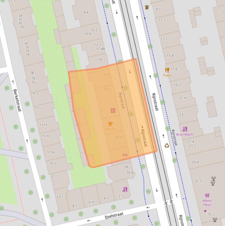 Kaart van postcodegebied 1078RB.