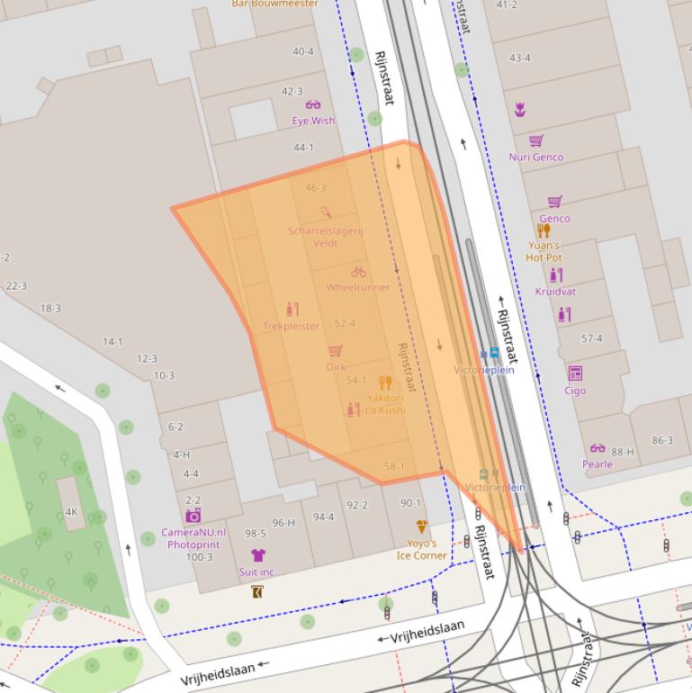 Kaart van postcodegebied 1078RD.