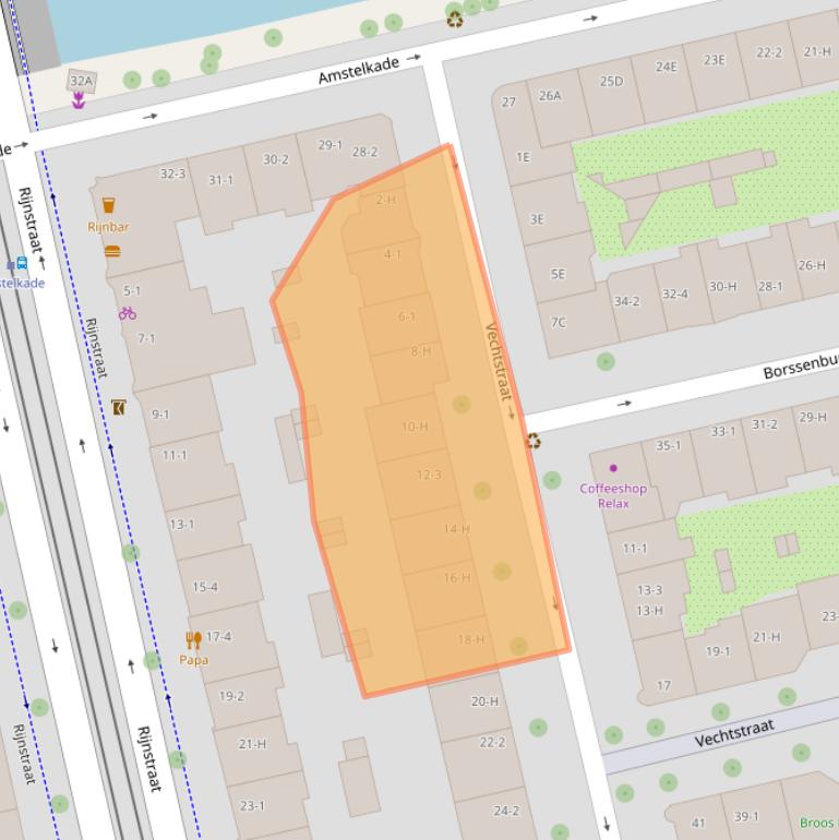Kaart van postcodegebied 1078RK.