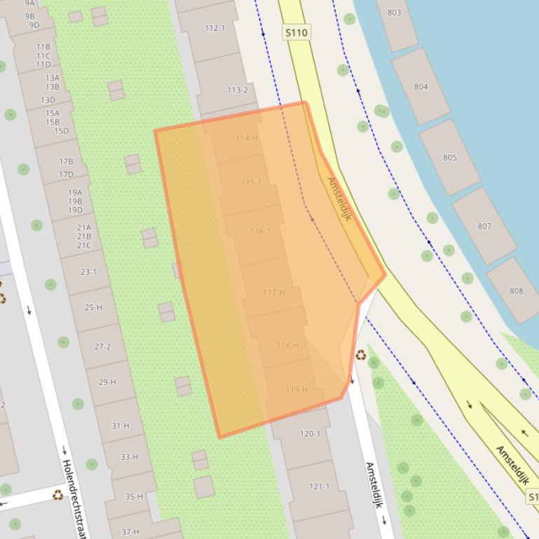 Kaart van postcodegebied 1078RR.