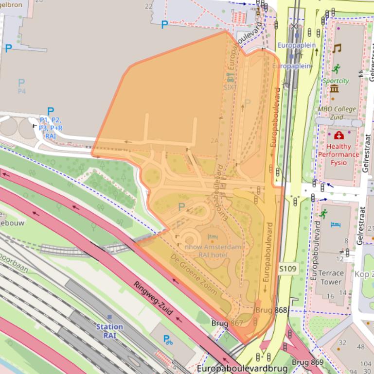 Kaart van postcodegebied 1078RV.