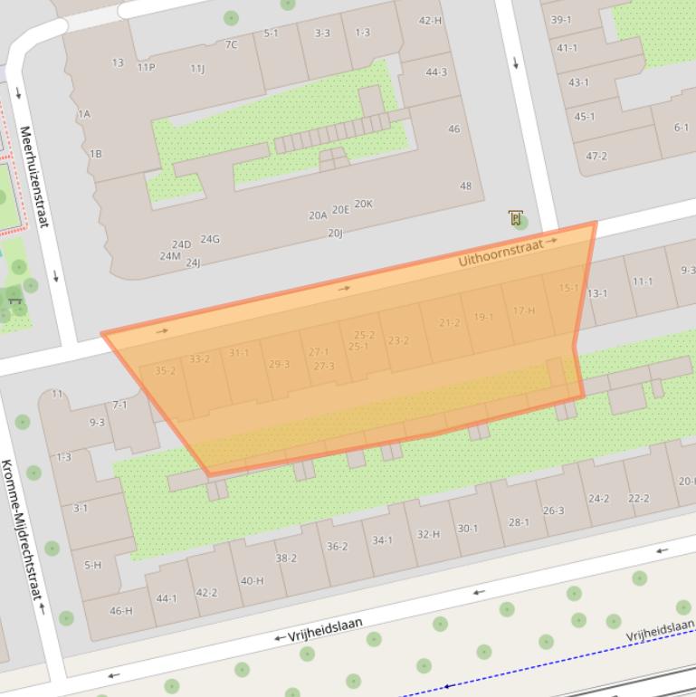 Kaart van postcodegebied 1078ST.