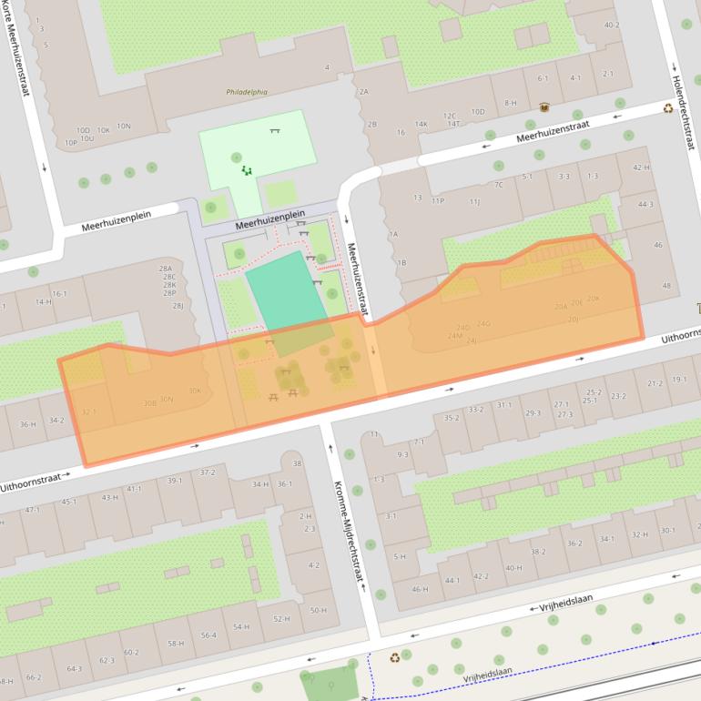 Kaart van postcodegebied 1078SZ.