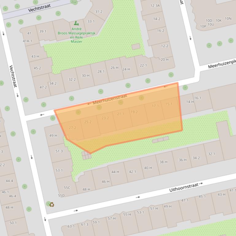 Kaart van postcodegebied 1078TG.