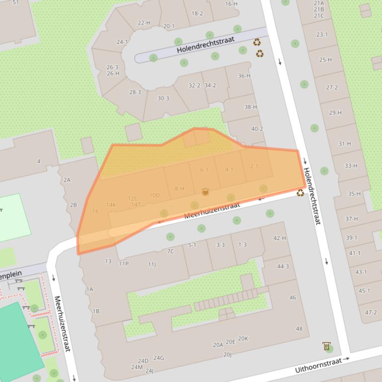 Kaart van postcodegebied 1078TH.