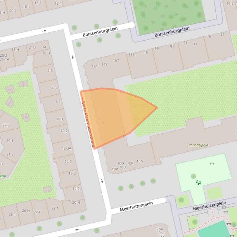 Kaart van postcodegebied 1078TK.