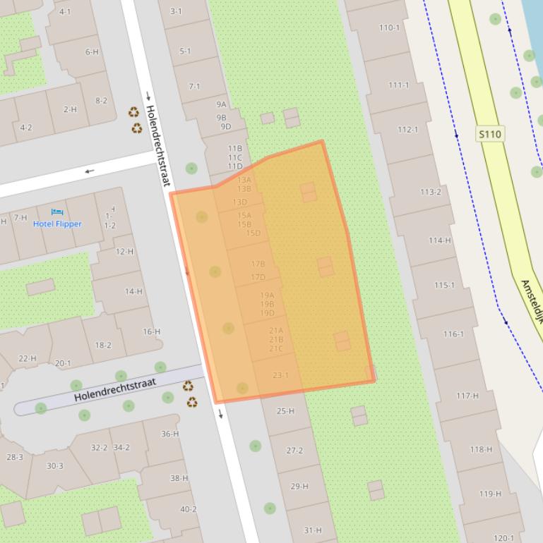 Kaart van postcodegebied 1078TN.