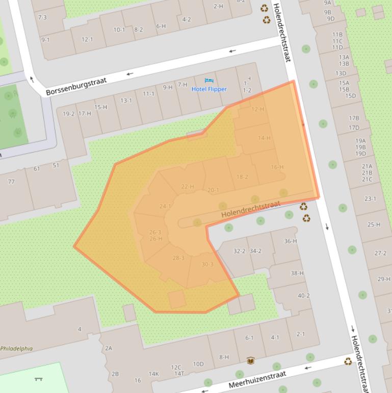 Kaart van postcodegebied 1078TT.