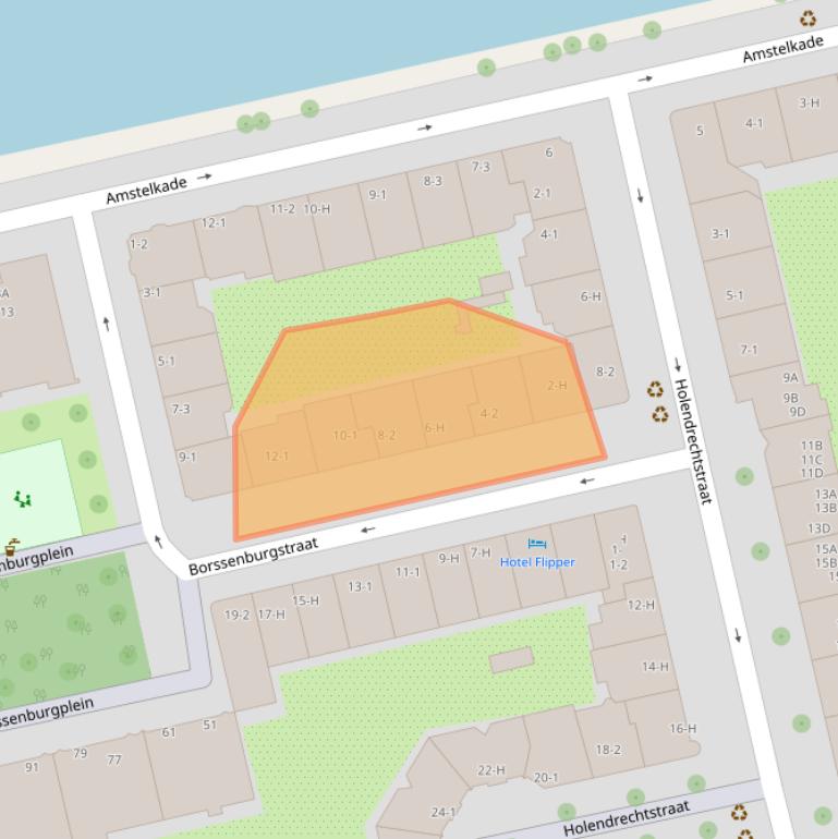 Kaart van postcodegebied 1078VC.